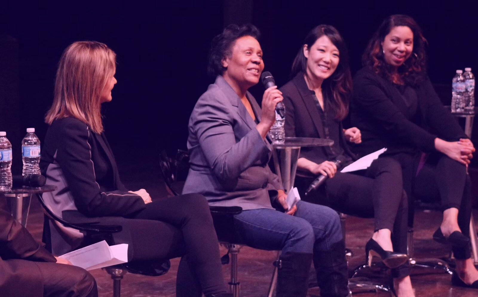 Jackie Taylor speaking on a panel