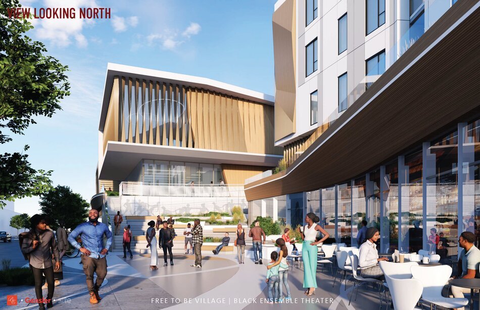 Architectural rendering of the Free to BE Village